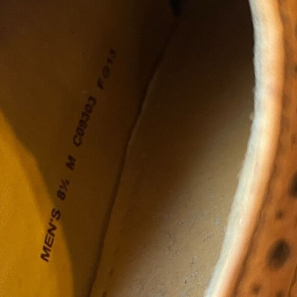 Cole Haan Air Giraldo Wingtip Tan Leather Oxford Dress Shoes C09303 Mens 8.5 - Picture 8 of 8